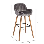Homestar Barski stol ARIEL siva