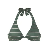BENCH Bikini zgornji del kremna/temno zelena