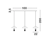 ANAFI VISILICA LED/3000K/24W/850Lm/CRNA NL9695277