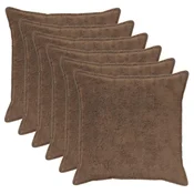 Vidaxl Prevleka za blazino 6 kos HOUTEN Svetlo rjava 80 x 80 cm
