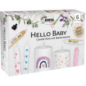 Kreul 49758 Komplet peres za sveče Hello Baby 6 kos.
