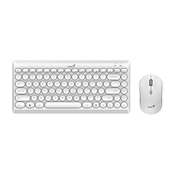 Genius tastatura + miš Q8000 W LuxeMate set, bijela boja BS/HR/SER layout. wireless