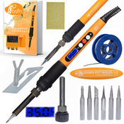 Rosfix KOMPLET ZA NATANČNO SPAJKANJE 11V1 Z ZASLONOM ROSFIX ORANGE ROTTWEILER OR60W ELECTRIC S SERIES (SPAJKALNIK, 6 KONIC, GOBICA, PLOČEVINA IN STOJALO), (21739253)