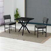 Hanah Home Trpezarijski sto i stolice Dubai, Anthracit