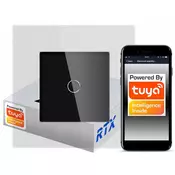 shumee Dotikalno stikalo ČRNO 1-krožno ZigBee TUYA RTX SH