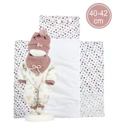 Llorens M738-88 oblačila za dojenčkovo punčko NEW BORN velikosti 40–42 cm z dodatki