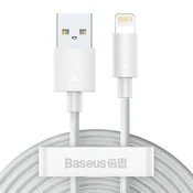 BASEUS WISDOM podatkovni kabel 2 komada (USB - Lightning, 20W, PD brzo punjenje, 150 cm) BIJELA TZCALZJ-02
