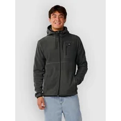 Rip Curl Departed Polar Fleece Zip Thru Fleece Jacket charcoal grey