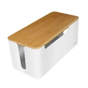 LOGILINK Cable box 320x140x130 mm white with bamboo KAB0075