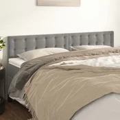 vidaXL vidaXL Posteljno vzglavje 2 kosa svetlo siv 100x5x78/88 cm žamet, (20792887)