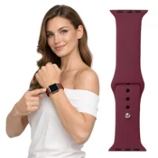 Silikonski pašček za Apple Watch 38 40 41 42 (s10) bordo