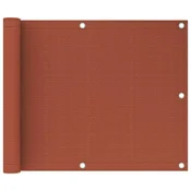 shumee vidaXL Terakota balkonska pregrada 75x500 cm HDPE