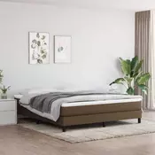 Vidaxl vidaXL Vzmetnica z žepkastimi vzmetmi, temno rjava, 180x200x20 cm, blago