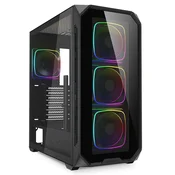 Sharkoon AK5G RGB midiATX okno črno ohišje