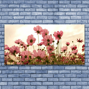 tulup.si Slika na steklu Cvetje wildflowers travnik narava 140x70 cm 2 obešalnika