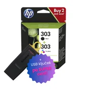 Canon - Komplet kartuš HP 3YM92AE (nr.303 BK + nr.303 CMY), original + foto papir Canon po SUPER ceni