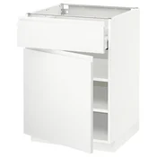 METOD / MAXIMERA Podni element s fiokom/vratima, bela/Voxtorp matirano bela, 60x60 cm