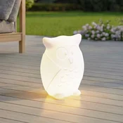 Lindby LED-akumulatorska svetilka Errol, sova, bela, RGBW, IP54 - otroška soba - Sodobni - Plastika