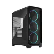 Fractal Design Kucište za desktop racunar Meshify 3 Ambience Pro, Midi Tower, RGB, Crno
