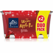 GLADE Warm Apple Pie dišeča sveča duo dišave Apple, Cinnamon, Baked Crisp 2x129 g