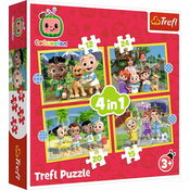 Trefl Puzzle Cocomelon: Spoznajte 4v1 (12,15,20,24 kosov)