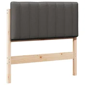 Vidaxl Tapecirano vzglavje z vzglavjem Rjava in temno siva 90 cm