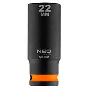 slomart NEO TOOLS Udarni nasadni ključ 1/2, dolgi 22 x 78 mm, Cr-Mo
