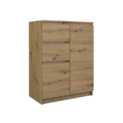 Topeshop KOMODA 2D2S, VIŠINA 97 CM, 2 VRATA, 2 PREDALA, ARTISAN OAK