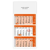 KOLEDAR TRIDELNI LEPLJEN ORANŽEN 2027, EG