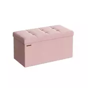 Songmics Shranjevalna klop 38x76x38 cm roza