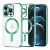 Ovitek Techsuit Luxury Crystal MagSafe za iPhone 12 Pro Max - svetlo zelen