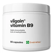 Vitamin B9 –? folna kislina v visoko absorbirni obliki metil-folata, z zaščiteno blagovno znamko Quatrefolic®, podpira tvorbo krvi, prehransko dopolnilo