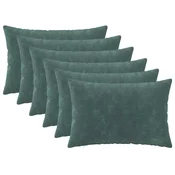 Vidaxl Prevleka za blazino 6 kos HEERLEN Morsko modra 50 x 80 cm