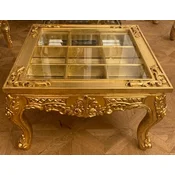 Casa Padrino baroque coffee table with hinged table top gold - Magnificent solid wood living room table in baroque style - Baroque style living room furniture - Baroque furniture