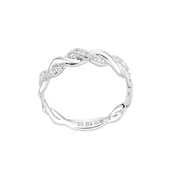 DIAMANT LETERNEL Prstan Eternity-Ring aus 375 Weißgold mit Diamant srebrna