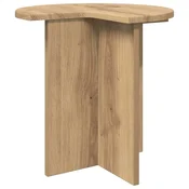 Vidaxl Stranska miza Artisan hrast O 39 x 38 cm Inženirski les