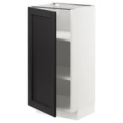 METOD Podni element s policama, bela/Lerhyttan crno bajcovano, 40x37 cm