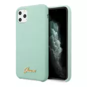 Maska Guess Faceplate Silicone za iPhone 11 Pro Max zelena.