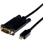 VALUE Value Mini-DisplayPort / VGA adapterski kabel mini DisplayPort vtič\, VGA 15-polni vtič 2.00 m črna 11.99.5807 DisplayPort kabel, (20415609)