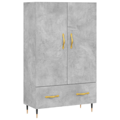 MAISON CHIC Visoka omara - Komoda - Predalnik betonsko siva 69,5x31x115 cm inženirski les, (21721173)