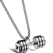 Ogrlica Dumbbell - Srebrna KP34200