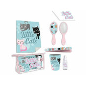 KIDS LICENSING Otroški potovalni kozmetični set (čopič, etui, skodelica, brisača, sprej) LITTLE CATS, KL10736