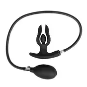 Rimba Electro Play E-Stim Stretching Anal Plug with Pump Bi-Polar Black