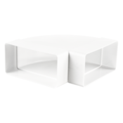 VENTS 9291 ploščato vodoravno pravokotno koleno 90x220mm