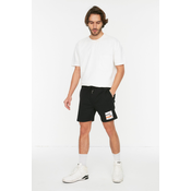 Trendyol Black Regular/Real Fit Mid-Length City Printed Shorts