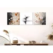 Wallity Dekorativne slike na platnu, 30x30cm, 3 komada, Zlatne boje
