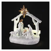 LED božični jaslice, 16,5 cm, 2x AAA, za notranjo uporabo, toplo bela svetloba, časovnik