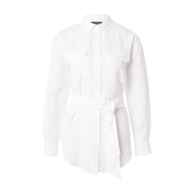 Lanena košulja Lauren Ralph Lauren boja: bijela, regular, s klasicnim ovratnikom