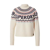 Superdry & Co Pulover Fairisle kremna/marine/svetlo modra/korala