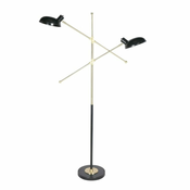 Podna svjetiljka DKD Home Decor Crna zlatan Metal 50 W 220 V 120 x 30 x 174 cm